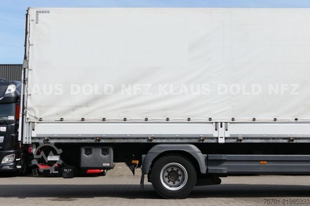 รถบรรทุกพื้นเรียบพร้อมผ้าใบคลุม MERCEDES-BENZ Atego 1530 Pritsche Plane Standklima LBW Euro 6