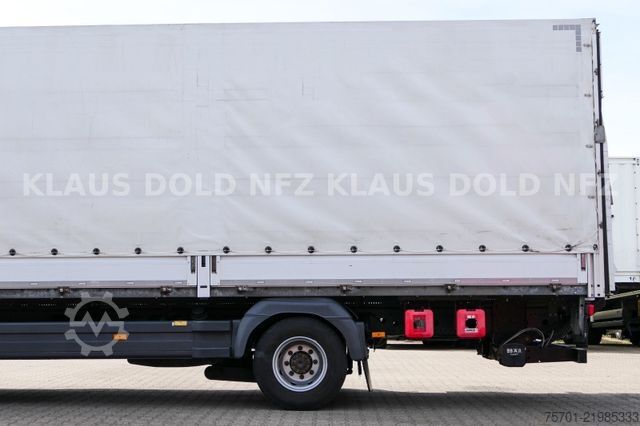 รถบรรทุกพื้นเรียบพร้อมผ้าใบคลุม MERCEDES-BENZ Atego 1530 Pritsche Plane Standklima LBW Euro 6