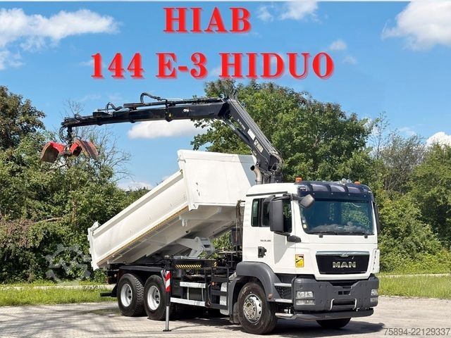 Crane yang terpasang pada truk MAN TGS 26.400 * HIAB 144 E-3 HIDUO + FUNK * 6x4