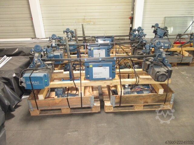 Тандемний ланцюговий кран на однорейковій колії Demag Doppel Kettenzug 5000KG Hallenkran Tandem Funk DC Pro 16-2500 5t H 6m Kran