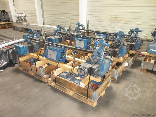 Тандемний ланцюговий кран на однорейковій колії Demag Doppel Kettenzug 5000KG Hallenkran Tandem Funk DC Pro 16-2500 5t H 6m Kran