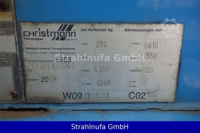 Remolque abierto con toldo  Christmann Epall450/45