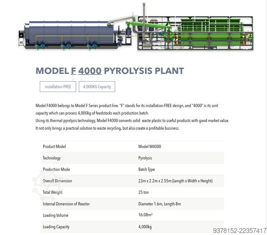 ৪ টন ক্ষমতাসম্পন্ন টায়ার পাইরোলাইসিস HUAYIN F4000
