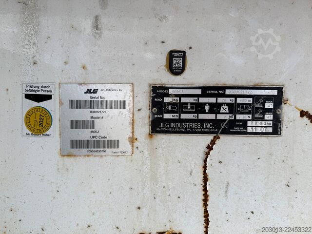 Arbeitsbühne JLG 460SJ Hubarbeitsbühne 7,7 Tonnen *3.826 BTH