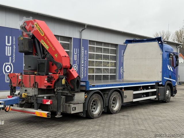 Grua montada em camião SCANIA R500 6x4 Pritsche mit Kran Palfinger PK53002 SH
