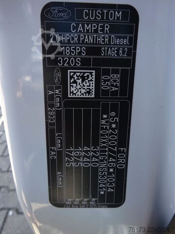 รถบ้าน FORD Nugget 185PS Autm. Markise AHK ACC Kamera