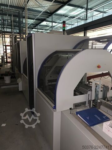 Linha de processamento totalmente automatizada para caixas de cartão rígido até 400 ciclos/hora Kolbus fully equiped BoxLine SW series