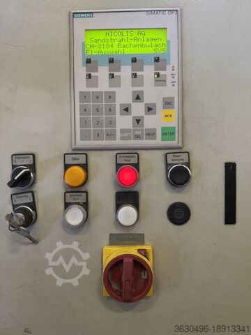 Sandblasting plant Nicolis Satellitenstrahlanlage