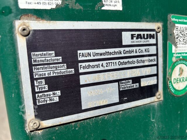 Prügiauto MERCEDES-BENZ 2533 / Faun VarioPress 524 + Schüttung