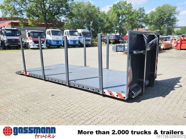 Abrollcontainer  Abrollplattform 6.000mm, mit abnehmbaren Rungen