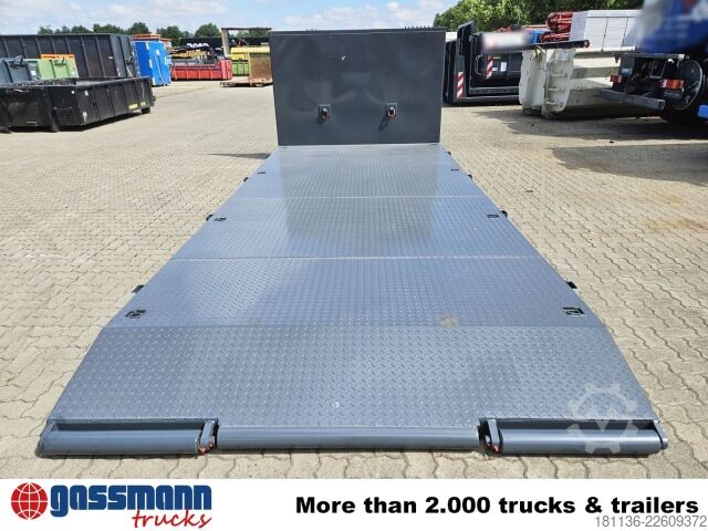 Abrollcontainer  Abrollplattform 6.000mm, mit abnehmbaren Rungen