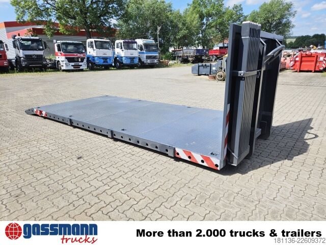 Abrollcontainer  Abrollplattform 6.000mm, mit abnehmbaren Rungen