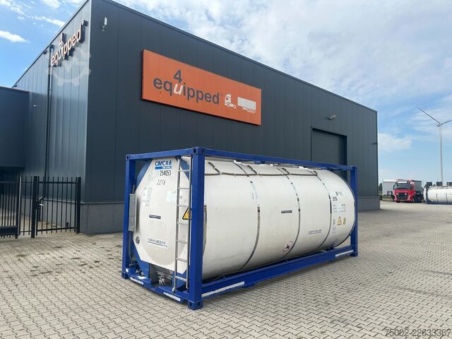 टैंक कंटेनर CIMC 20FT ISO / 25.120L / 1-COMP  / BAFFLES / UN POR...