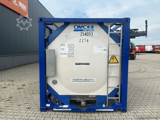 टैंक कंटेनर CIMC 20FT ISO / 25.120L / 1-COMP  / BAFFLES / UN POR...