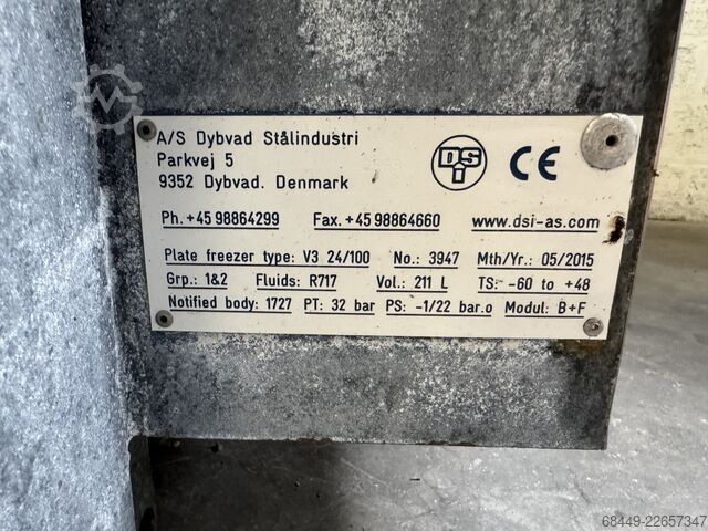 Congelador de placas vertical, DS-V3 24/100 B DSI Vertikale plaatvriezer, DS-V3 24/100 B