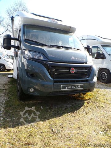 Semi-integrated camper BÜRSTNER Lyseo TD 736 Hubbett, Markise, Abwassert. beh.
