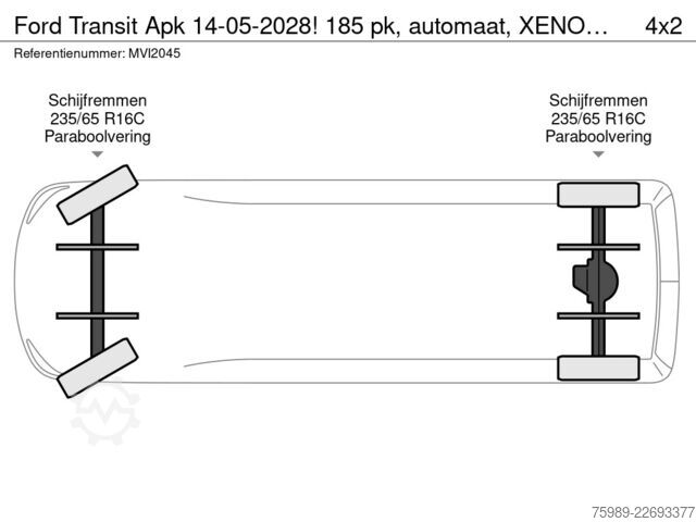 Skåpbil Ford Transit Apk 14-05-2028! 185 pk, automaat, XENON...