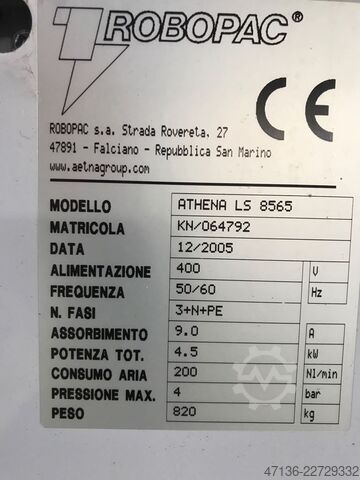 Vacuum shrink packer Robopac Athena LS 8565