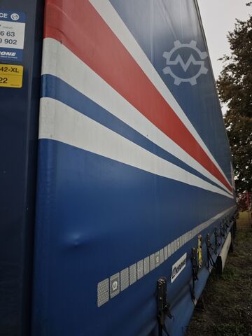 Semirimorchio con telone KRONE Mega Lang LKW SAF-Achsen Hubdach  Multilock