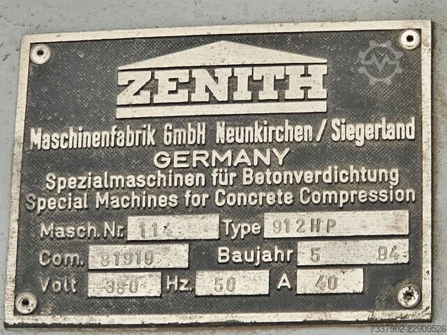прес для виготовлення блоків 912 Zenith 912