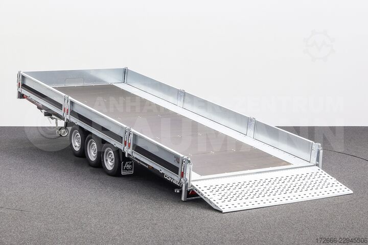 Højlæsser Brian James Trailers CONNECT 476-5522-35-3-12 | TRIDEM | ANKIPPBAR | RAMPE 550X229X30CM 3500KG HOCHLADER | SCHWARZ