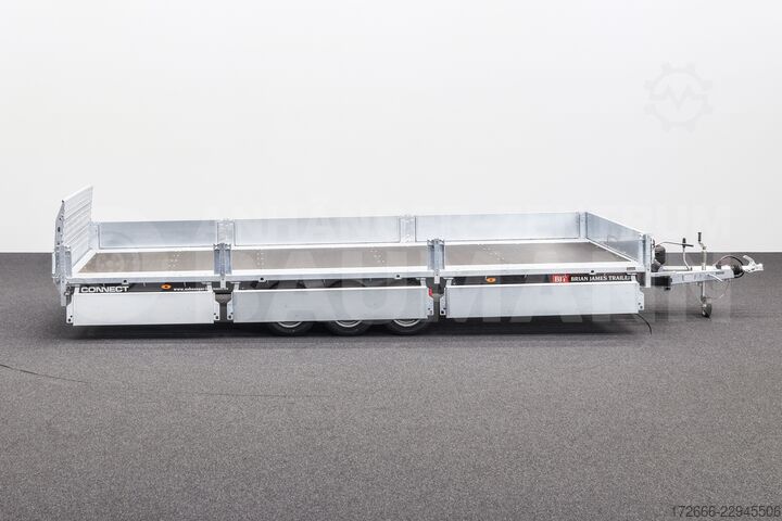 Højlæsser Brian James Trailers CONNECT 476-5522-35-3-12 | TRIDEM | ANKIPPBAR | RAMPE 550X229X30CM 3500KG HOCHLADER | SCHWARZ