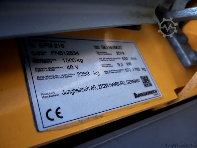 Elektromos háromkerekű targonca Jungheinrich EFG215