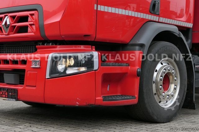 Flatbed truck with tarp RENAULT DWide 18.320 Pritsche Plane Vollluft XL-Tank LBW