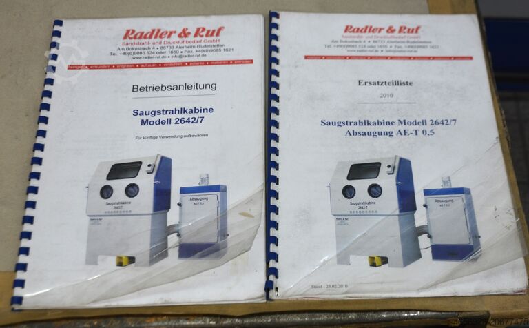 Cabina de chorro por succión para arenado Radler & Ruf AET 0,5 TYP : 2642/7