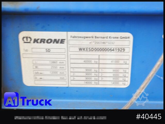 Otvorena poluprikolica s ceradom KRONE SD Tautliner, Code XL, BPW