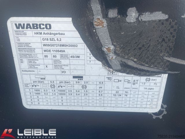 Prikolica sa kiper sistemom (roll-off prikolica) HKM G 18 SZL 5,2* Schlitten Abroll Container*