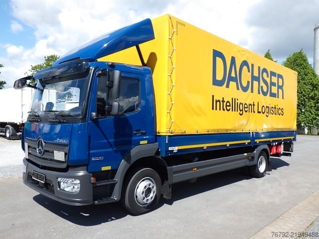 Kamion sa ravnom platformom i ceradom MERCEDES-BENZ 1223 L Atego 4/Pritsche 7,2m/LBW/AHK/Klima/98tkm