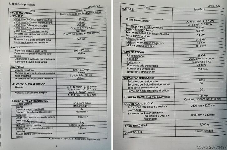 5-Achsen-Bearbeitungszentrum vertikal OKK VP600 -5AX
