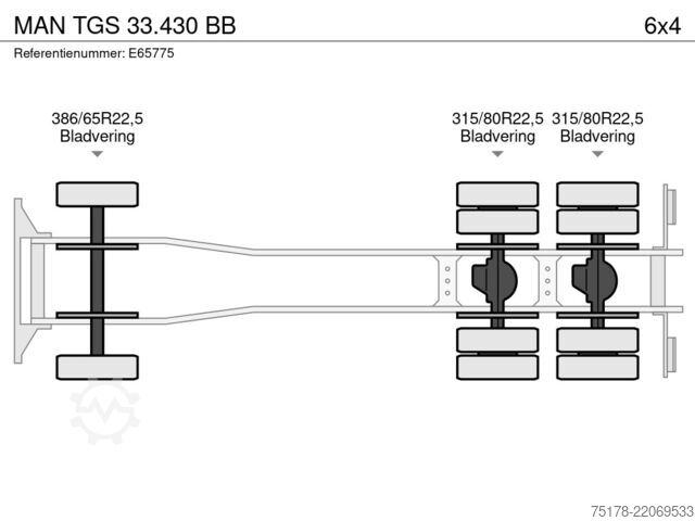 Sistema de braço de gancho MAN TGS 33.430 BB
