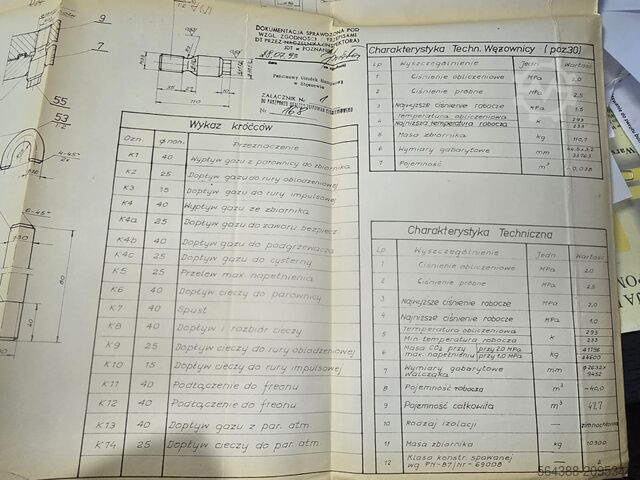 Rezervor CO2 Criogenic, Gheață Carbonică POM Steszew 47,7 m3