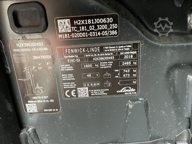 รถยกไฟฟ้า 3 ล้อ Linde E16C-02