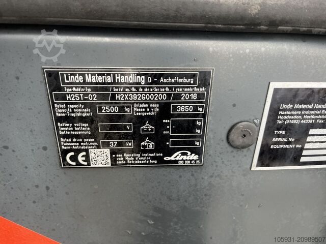 รถยกแอลพีจี Linde H25T-02