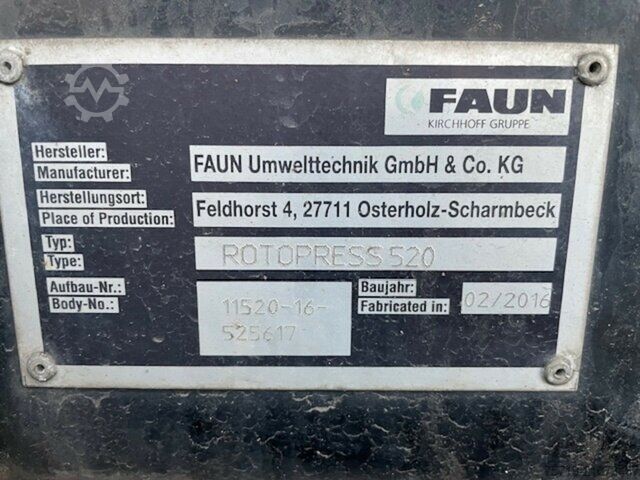 Müllwagen Mercedes-Benz 2533 6x2 Antos Faun RotoPress