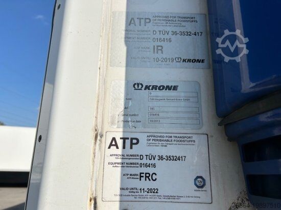 Dieplader oplegger KRONE SD KüHLER, DOPPELSTOCK, CARRIER 1550, PALETTENKASTEN, LIFTACHSE