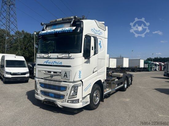 משאית עפר VOLVO FH 500 6X2 E6, LIFTACHSE, LENKACHSE HYVA, FULL AIR