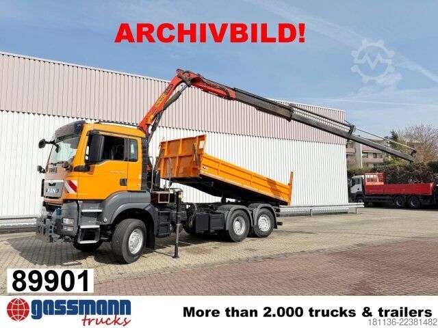 Camião basculante MAN TGS 28.400 6X4-4 BL, Kran,