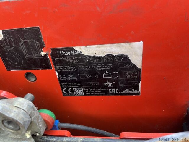 Porta-paletes manual Linde T20AP