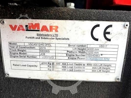 Empilhadeira lateral Valmar VSC40/12/40 DFFL