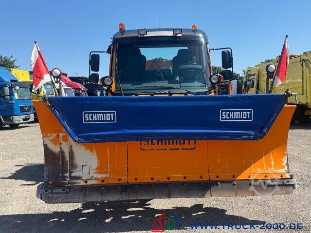 کامیون کمپر سه طرفه Unimog U400 238PS Winterdienst + Streuer + 3m Schild