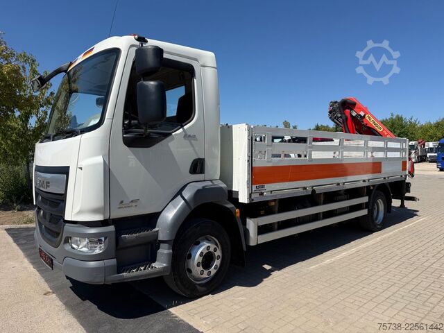 Flatbed truck DAF LF 230 Pritsche+Kran Palfinger PK8501