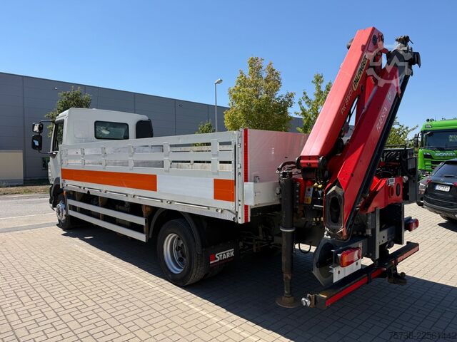 Flatbed truck DAF LF 230 Pritsche+Kran Palfinger PK8501