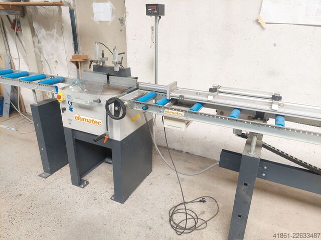 Ferăstrău circular pentru tăiere la unghi din aluminiu, cu masă de lucru sub nivel (subsol) ELUMATEC TS 161