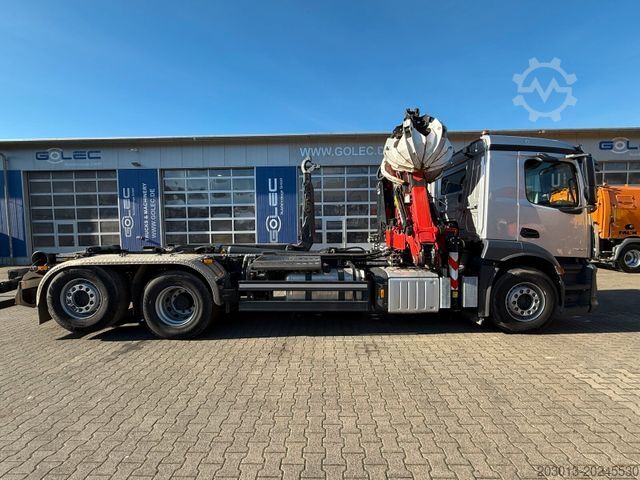 Autokran MERCEDES-BENZ ACTROS 2546 6x2 Abrollkip Kran Palfinger Q150Z95