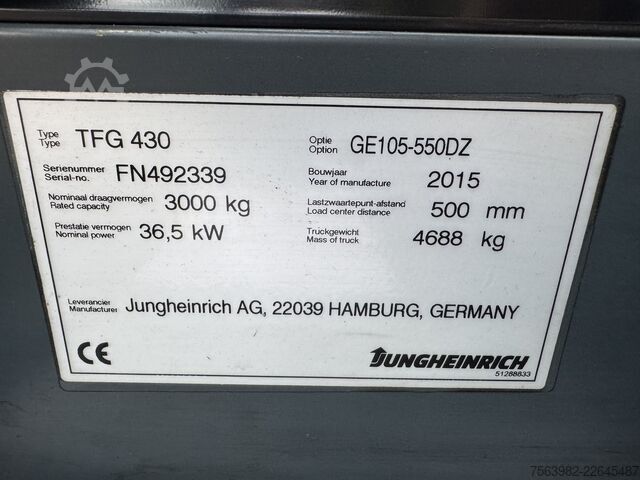 Carretilla elevadora de 4 ruedas Jungheinrich TFG 430