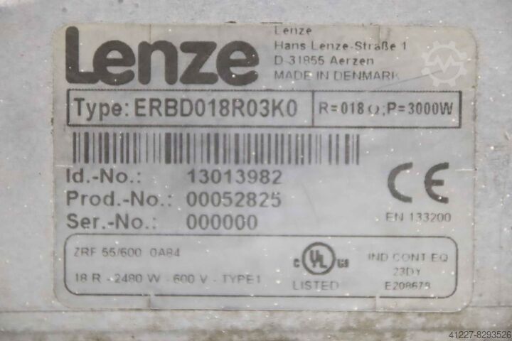 Тормозной резистор Lenze Santenberg ERBD018R03KO  3000 W